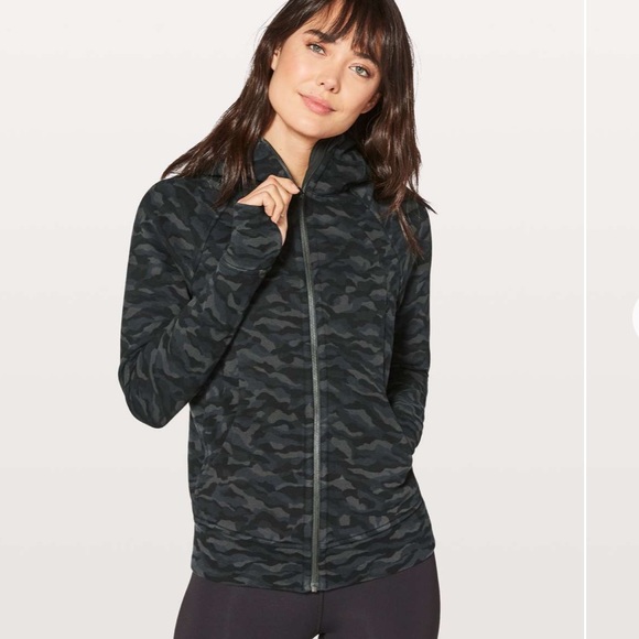 lululemon athletica | Tops | Lululemon Athletica Scuba Hoodie Camo Light  Cotton Fleece | Poshmark